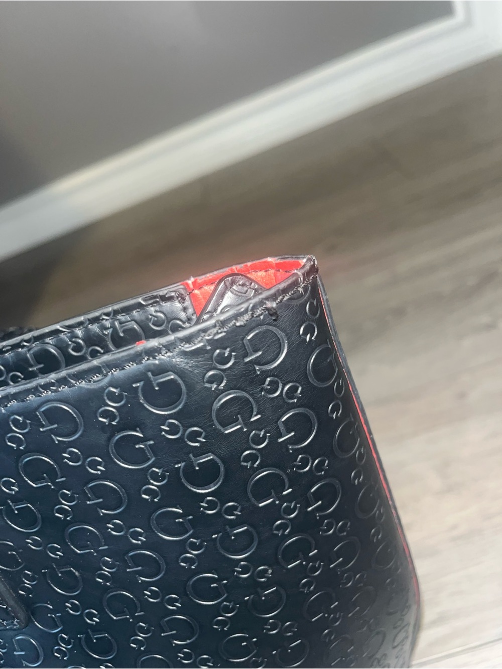 GUESS Black Tote Bag with Red Accent - Picture 11 of 16